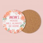 W1cwey 6pcs Mom Coaster Set Cute Absorbent Coasters with Fiber Cork Base Designs with 6 Different Mother Inspirational Quotes I Love You Mom Cup Mat Gifts for Mother’s Day Mom’s Birthday Thanksgiving - BA4LJ0U5Q