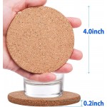 WIDROO 25 Pack Coasters for Drinks – Cork Coasters Round Edge Set 4 inch – Bar Coasters Absorbent Thick Plain Heat Resistant Reusable Saucers for Cold Drinks Wine Glasses Cups Mugs Plants Office Home - B99AS9ETP