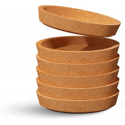 ZESPROKA Set of 6 Cork Coasters for Drinks  4 Inches - BY8A939TT
