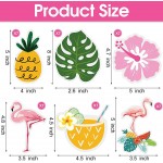 42 Pieces Tropical Summer Cutouts Hawaii Pineapple Flamingo Cutouts Tropical Accents Palm Leaves Cutouts for Hawaii Beach Summer Party Classroom Daycare Homeschool Wall Decor - BXQXNAJZ6