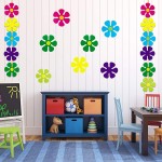 60 Pieces Flower Shaped Cutouts Mini Retro Flower Cutouts for Hippie Party Craft Home Wall Decoration - BB7BF21IA