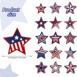 64 Pieces Patriotic Cutouts Patriotic Stars Accents Multicolor Patriotic Cutouts for Laptop Book Phone Car Luggage Bike Classroom Bulletin Board Decoration Red White Blue - BMTSB6FQ7