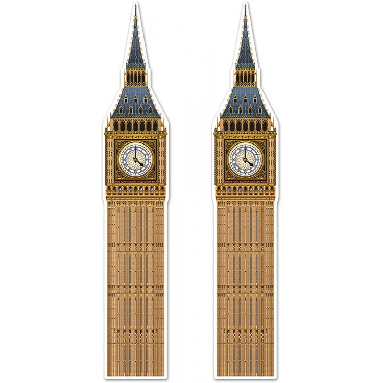 Beistle 2Piece Jointed Big Ben Cutouts 71 Multicolored - BPMI0ES8X