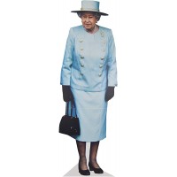 Lifesize Queen Elizabeth Cardboard Cutout | Fun Decoration Perfect for Parties Events and Photoshoots | Stands on its own and folds flat for easy storage | 5’ 5” tall just like the Queen of England - BXLCFEHHN