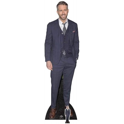 STAR CUTOUTS CS704 Celebrity Standee Ryan Reynolds Lifesize Cardboard Cutout Smart Casual Suit Cut Out 188cm Tall 188 x 55 x 188 cm Multi-Colour - B68JY0OSK