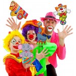 Zonon 24 Pieces Carnival Cutouts Party Supplies Circus Theme Birthday Party Favors Circus Animals Clown Performers Carnival Party Decoration - BCX47Q6X5