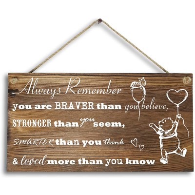 6"x 12" Kids & Friends Gifts- Wood Plank Design Hanging Sign Plaque Inspirational Gift for Kids or Fiendss. - BFQIBV04W