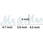 Amajoy Small Vintage Mr & Mrs White Wooden Letters Wedding Stand Sign Stand Figures Decor Wedding Present Home Decoration - BYH7VPF6A