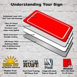 BA IMAGE Personalized Custom Red 001 Aluminum Metal Sign with Your Message 9x12 Red w White Vertical - B6B8ZQO0F