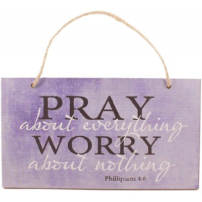 bouti1583 Pray About Everything Wooden Sign Decor 9.5" by 5.75" 41-250 Standard Version - B3FC5B1S1