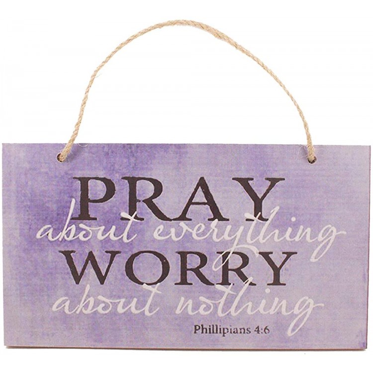 bouti1583 Pray About Everything Wooden Sign Decor 9.5 by 5.75 41-250 Standard Version - B3FC5B1S1