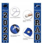 Graduation Party Decorations 2022 Blue Congrats Graduation Banner Party Supplies Class of 2022 Graduation Decorations for Any Schools or Grades - BBZEJZCBF