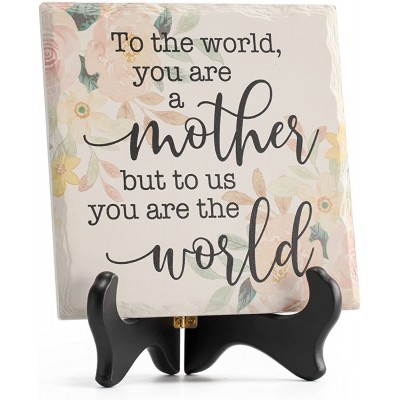 LukieJac Mothers Day Gifts For Mom Birthdays Gifts For Best Mom Ever Gifts 6''×6'' Ceramic Plaque Presents From Son Daughter Mother In Law Valentines Day Christmas Gifts For Wife Mom Mother - B1YG6IYDN
