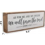Paris Loft As for Me and My House We Will Serve The Lord Wood Rustic Wall Sign Plaque|Farmhouse Home Decor|Christian Decor|Bible Verse Sign - BA0UK5DHF