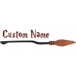 Personalized Wizard Broomstick | Wall Door Desk Decor Sign | Custom Name Plate Gift | Witch Art | Room Hanging Decorations | Handmade| Made in US - BTVDVNY0E