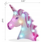 Pooqla Remote Control 3D Rainbow Unicorn Color Changing Unicorn Lamp Girls Night Light with Diamond Light Bulb Unicorn Birthday Gifts Party Supply – Big Eye Unicorn Head Colorful Glow - BW2RF2Q2D