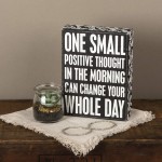 Primitives by Kathy 22675 Floral Trimmed Box Sign 6 x 8 Positive Thought - BEWTDF8GD