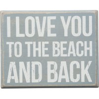 Primitives by Kathy I Love You to The Beach and Back Box Sign 27360 - BKNDE8M2T