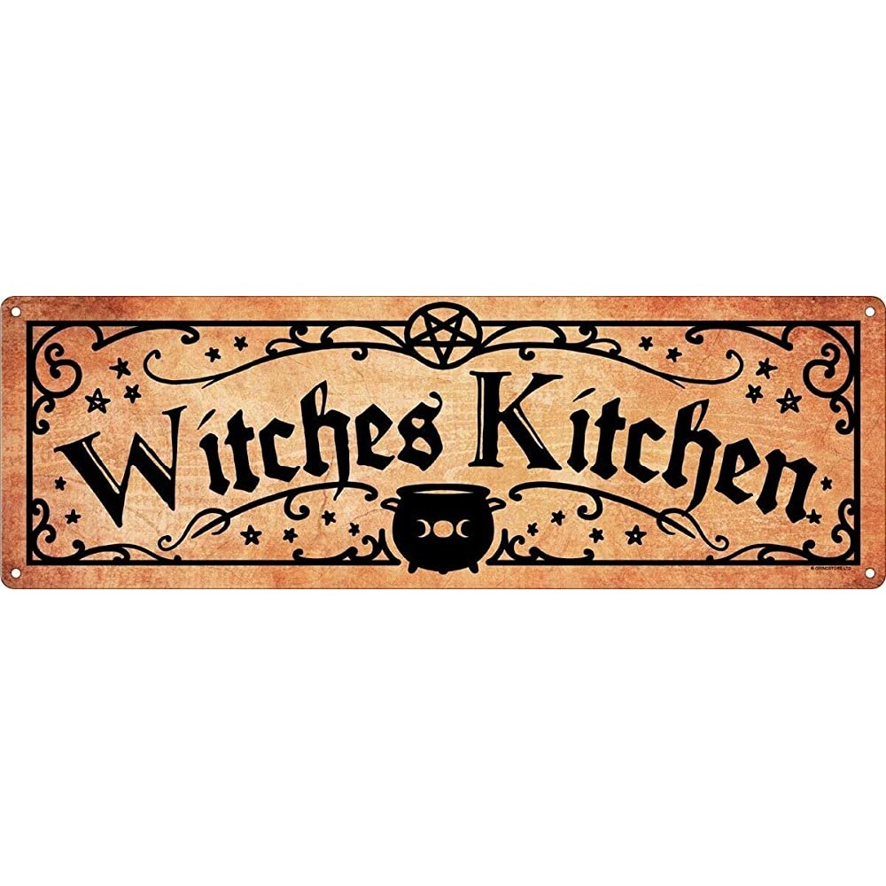 Vintage Witches Kitchen Aluminum Weatherproof Road Street Signs Home Decor Wall 4x16inch - BZX3BLFGO