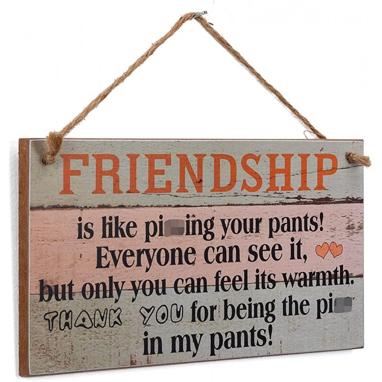 Yankario Funny Friendship Gifts for Women Friends Birthday Gifts for Best Friends Unique Gifts for Her Wall Art Decor Wooden Sign 12 by 6 - B6GLRI1DW