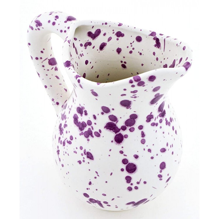 ART ESCUDELLERS Ceramic JUG 1,5 LITERS Handmade and Handpainted in Mate Purple Decoration. 7,09 x 4,72 x 7,87 - B7TBDHLVZ