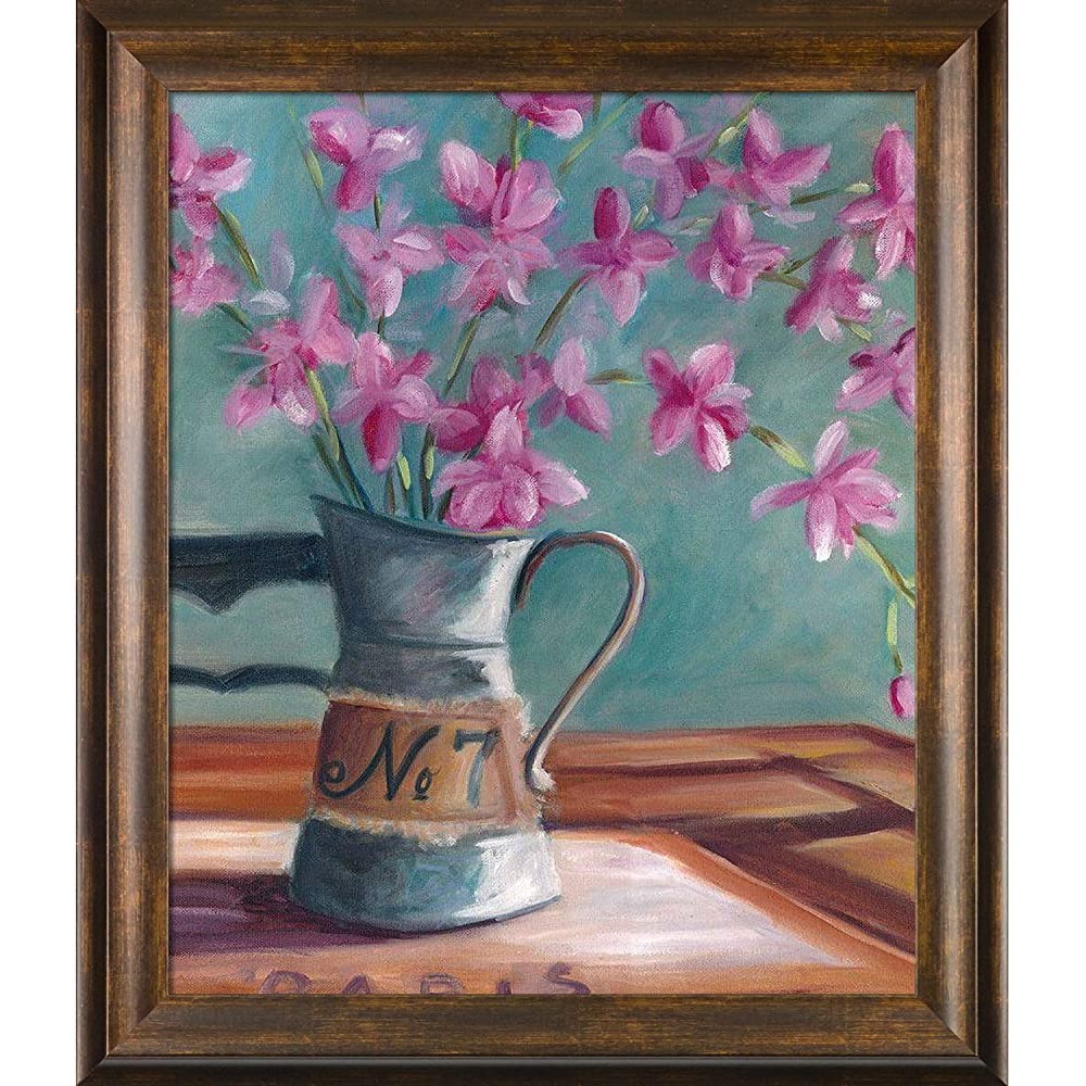 ArtistBe Pitcher of Spring by Marnie Bourque Canvas Print 20 x 24 Modena Vintage Frame - BYS8TMXUW