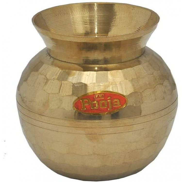 Generic,WorldOfIndianArt Presents Etal World Brass Kalash Lota For Puja Ghar Amrit Storage Grah Poojan And Traditional Occasions Gold 210 ml - BC8WMZDQJ