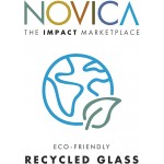 NOVICA Hand Blown Green Glass Eco-Friendly Pitcher with Ice Chamber 60 Oz Fresh Lemon' - B3ZO5YNDX