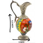 Turkish Style Porcelain Ceramic and Copper Decorative Everyday Ornament Pitcher Decorating Kit Creative Gift for Family - BM2KWFWPL