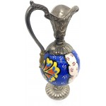 Turkish Style Porcelain Ceramic and Copper Decorative Everyday Ornament Pitcher Decorating Kit Creative Gift for Family Decorate - BSE7JC5J9