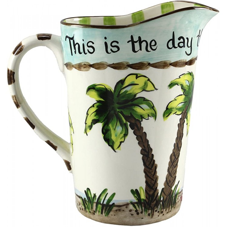 Young's Ceramic This is The Day The Lord Has Made Water Pitcher 8 - BZ0BMZVET