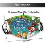 3PCS Christmas Face Mask Washable Reusable Christmas Snowflake Decorative Mask with 6 Filters for Women Men - BAR4P1N7U