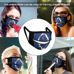 Creativity Mask with A Zipper Decorative Arts Decorative Art Board Painting Design Safety Mask Dust Mouth Covers for Straw He - B4EPY289Q