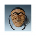 Hand Carved Korean Hahoe Man Dance Smile Wooden Wall Decor Plaque Art Decorative Hanging Asian Mask - BQU7CDK9K