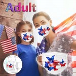 Independence Day Theme Butterfly & USA Flag Printed Disposable Mask for Kids - BIWR8Z1N8