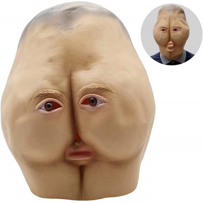 LUCKFY Funny Face Masks Adult Dance Horror Head Buns Party Decorating Funny Full Face Scary Mask Decorative Gift - B8JYVKFNT