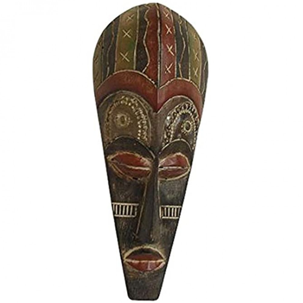 NOVICA Decorative Akan Wood Mask Multicolor 'Intercessor for Peace' - BWBKPOGHM