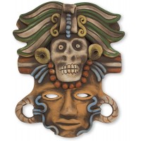 NOVICA Decorative Archaeological Large Ceramic Mask Earthtone Death Cult Priest' - B9YS174GZ