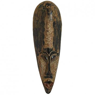 NOVICA Decorative Large Sese Wood Mask Beige Man in Love' - BQP9DHVNF