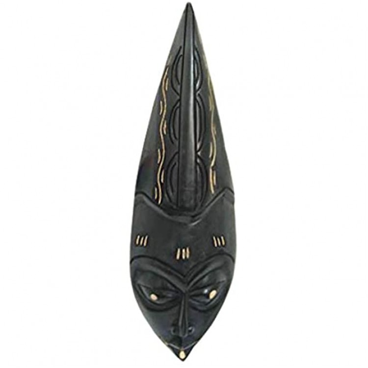 NOVICA Decorative Large Sese Wood Mask Black 'Remember Someday' - B1H5JD2ME