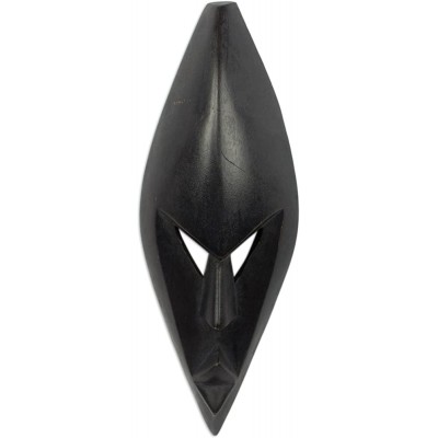 NOVICA Decorative Peace and Calm Sese Wood Mask Black Go in Peace' - BCQ719L1W