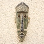 NOVICA Decorative Wood Mask Gray - BQD9W7FRL