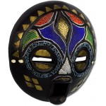 NOVICA Decorative Zambian Wood Mask Multicolor 'My Bride' - BL6AVXEH5