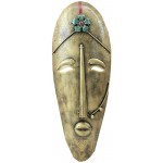 Orbit Art Gallery Wood Wall Hanging Decorative African Terracotta Mask Hand Carved Mask Set of 2 - B55FJV72O