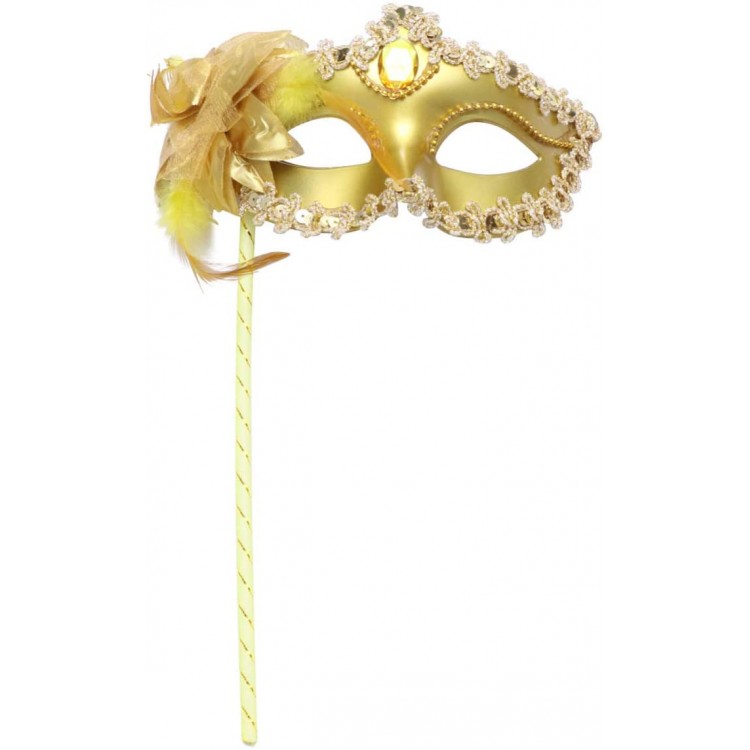 STOBOK 3pcs Halloween Mask On Stick Plastic Mask for Halloween Carnival Party Prom Ball Fancy Dress - BVMLRTKDY