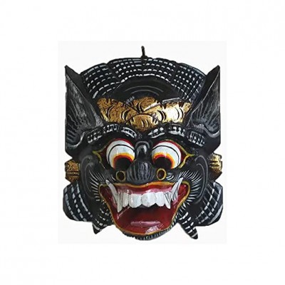 Thai Crafts Tattoo ShopHand Crafted Decorative Wall Hanging wooden Mask Painted Decorative Masks Sculpture Masks Handmade - BYSZI6IZ0