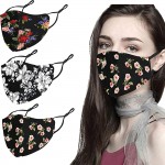 【US IN STOCK】Floral Face Masks for Women Reusable Washable Decorative Face mask Flower Mouth Cloth Covering Anti Dust Full Protection Holidays Face Bandanas Protection Face Veil Guard for Lady - BKEMQOQVC