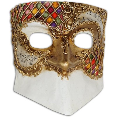 Venetian Half Face Mask Bauta Matteo for Men - B5CY8CH6H
