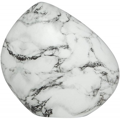 Ansons Urns White Marble Cremation Urn Mountain Rock Funeral Urn Aluminum Memorial Garden Burial Urn for Human Ashes Adult Size Aluminum with Marbled Design - BJYJNCRI6