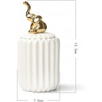 Cremation Urn for Ashes Pearl White Funeral Urn Cremation Urn for Human Ashes Hand Made in Ceramics Keepsake Decoration Suitable for Cemetery Burial or Niche 11 3 Color : Deer - B69VR20O8